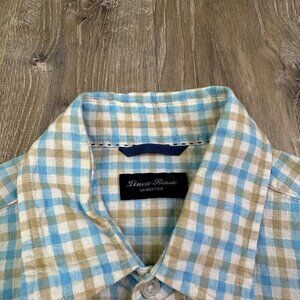 Linea Rossa Shirt Mens Size M Medium Long Sleeve Button Up Linen Cotton Blend